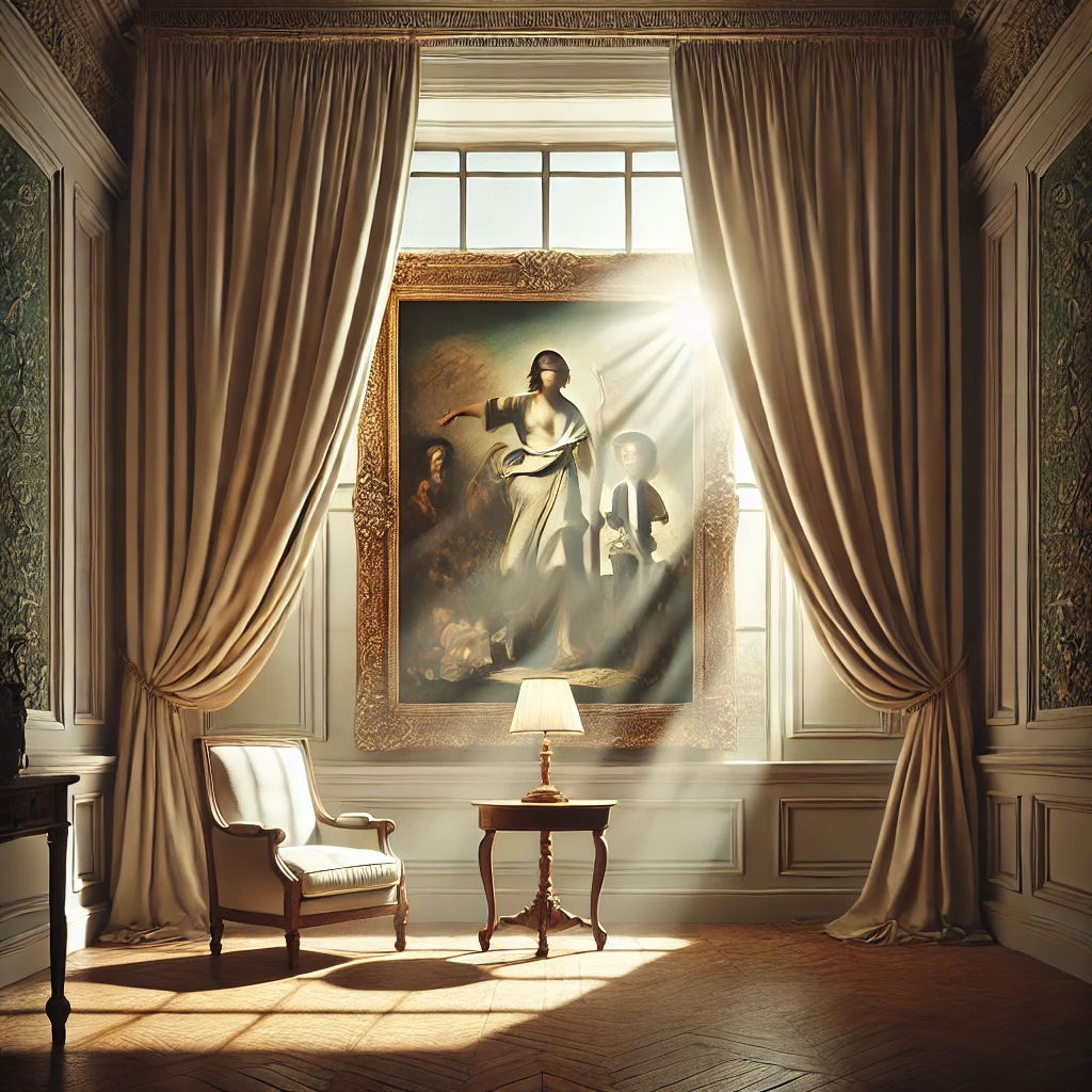 Cách Bảo Quản Tranh: Những Lời Khuyên Thiết Yếu 1 Hình ảnh ánh nắng chiếu thằng vào bức tranh