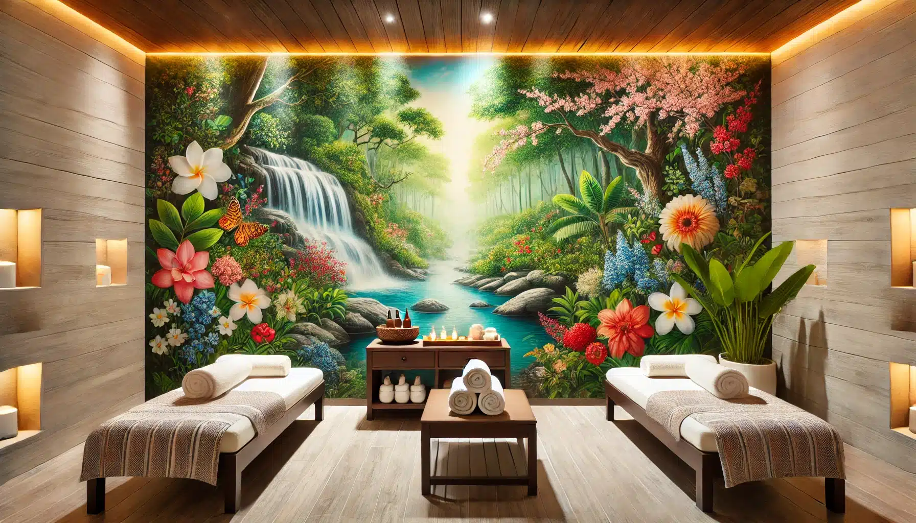 Lợi ích của tranh trang trí trong Spa 2 tranh spa thien nhien dong suoi