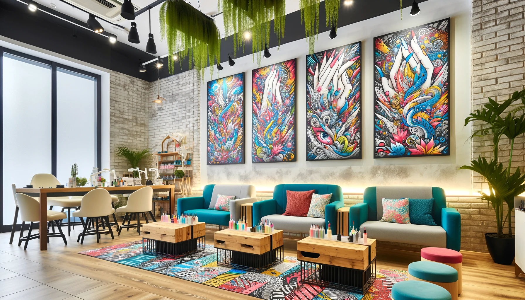 Xu hướng trang trí tiệm Nail với tranh nghệ thuật