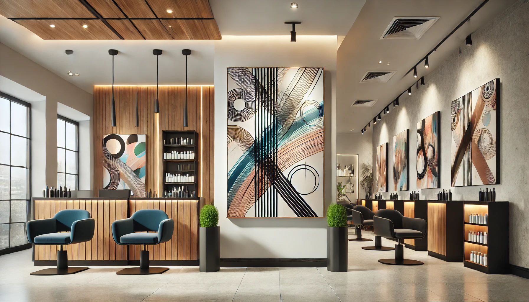 5 loại tranh trang trí salon tóc trở nên đẳng cấp