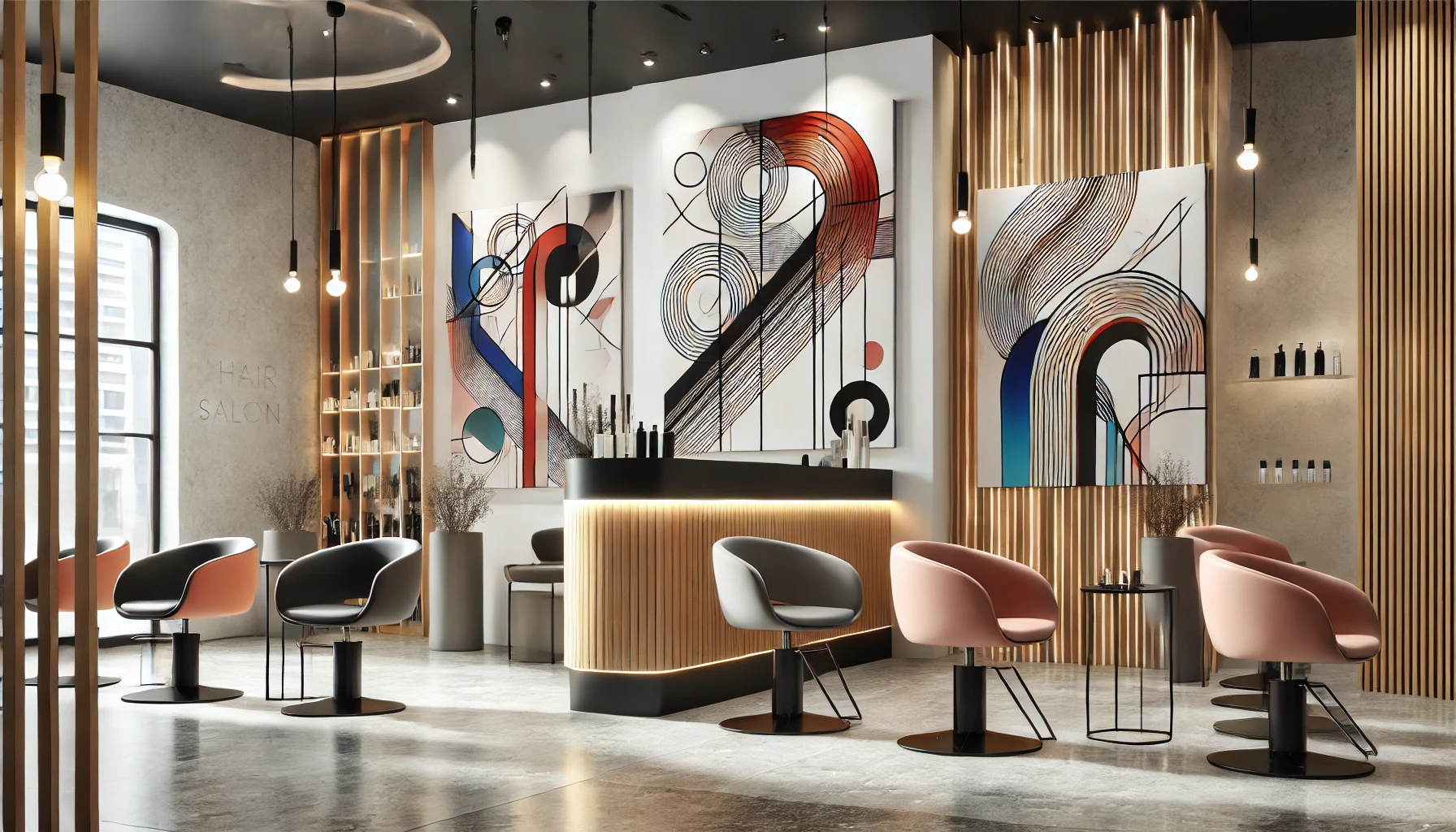 Tranh trang trí salon tóc