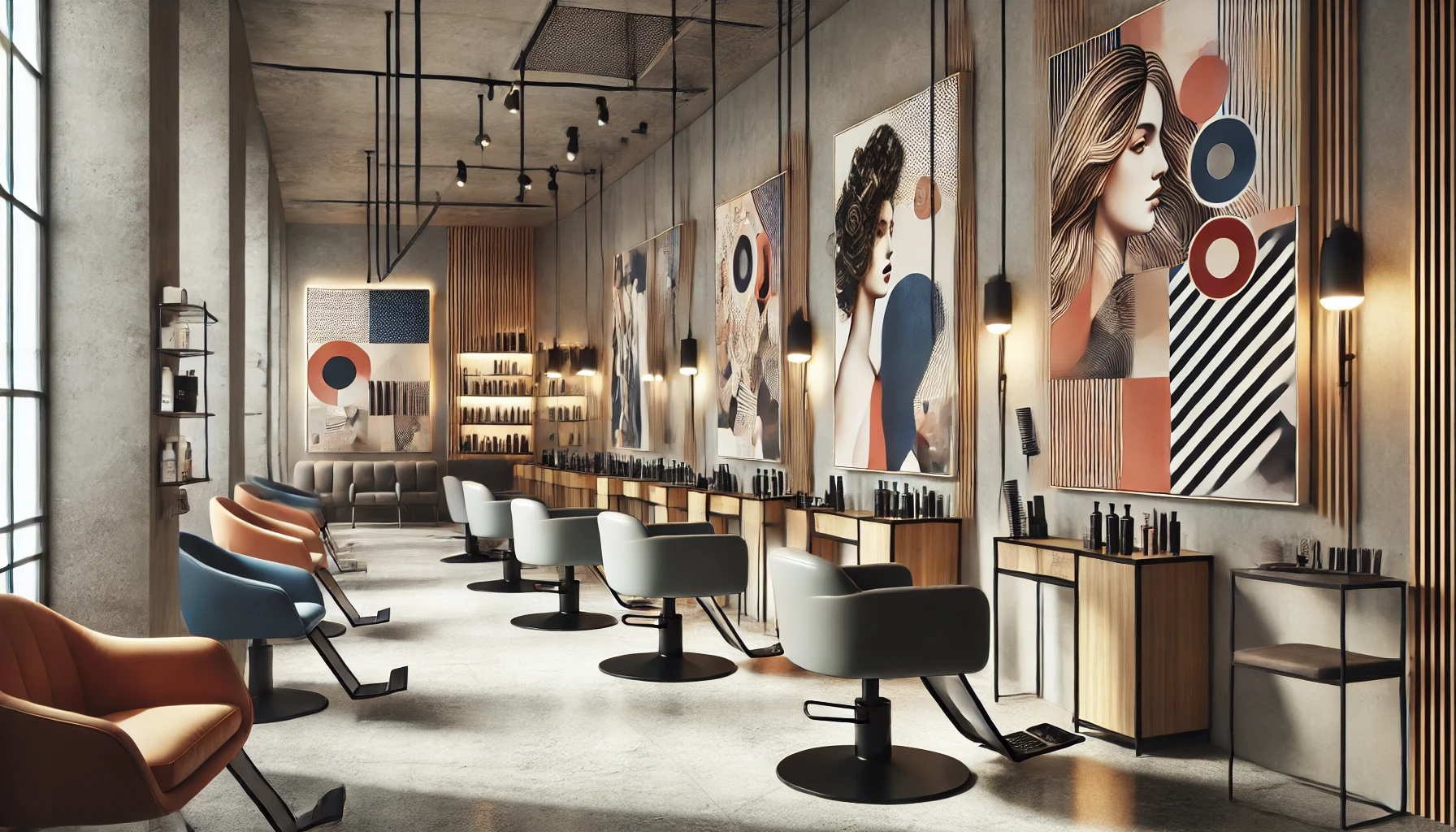 bức tranh nghệ thuật hiện đại dành cho salon tóc