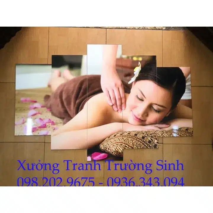 Bộ Tranh Ghép 5 Tấm (1mx1m5) SPA – Tạo Điểm Nhấn Cho Không Gian Thư Giãn