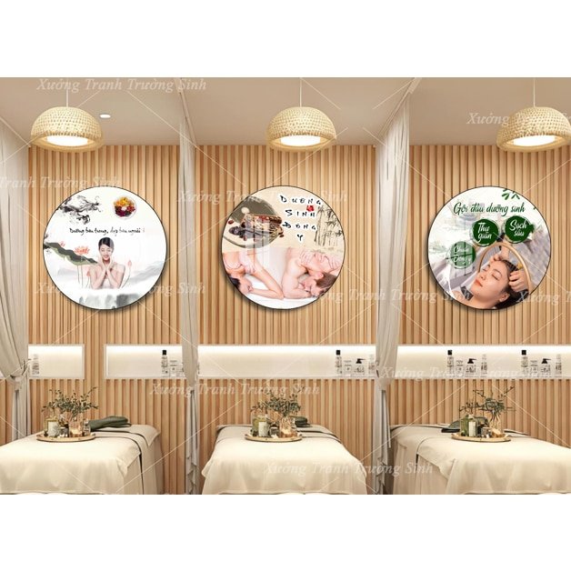 BỘ 3 TRANH TRÁNG GƯƠNG DƯỠNG SINH DẠNG TRÒN HOT NHẤT 2024