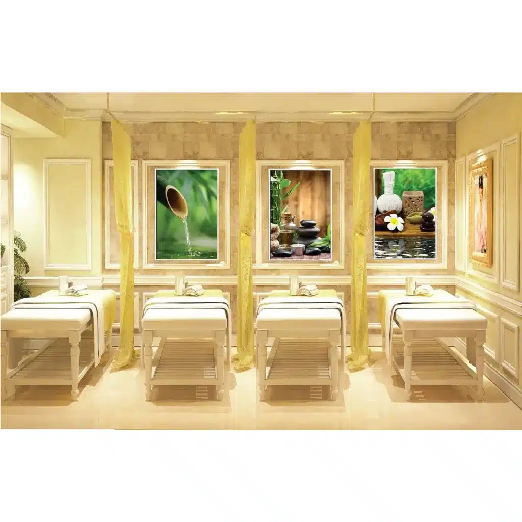 Bộ 3 tranh fomex dán tường: Tranh phong cảnh trang trí spa