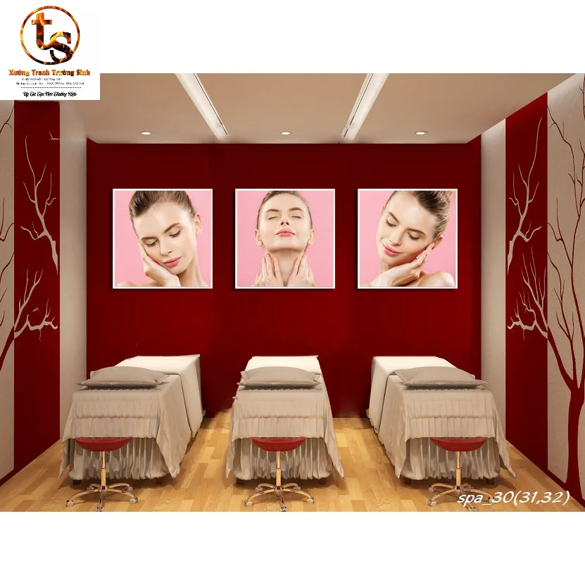 Bộ Tranh Ghép Fomex Dán 3 Tấm SPA – Combo 3 Tranh Spa