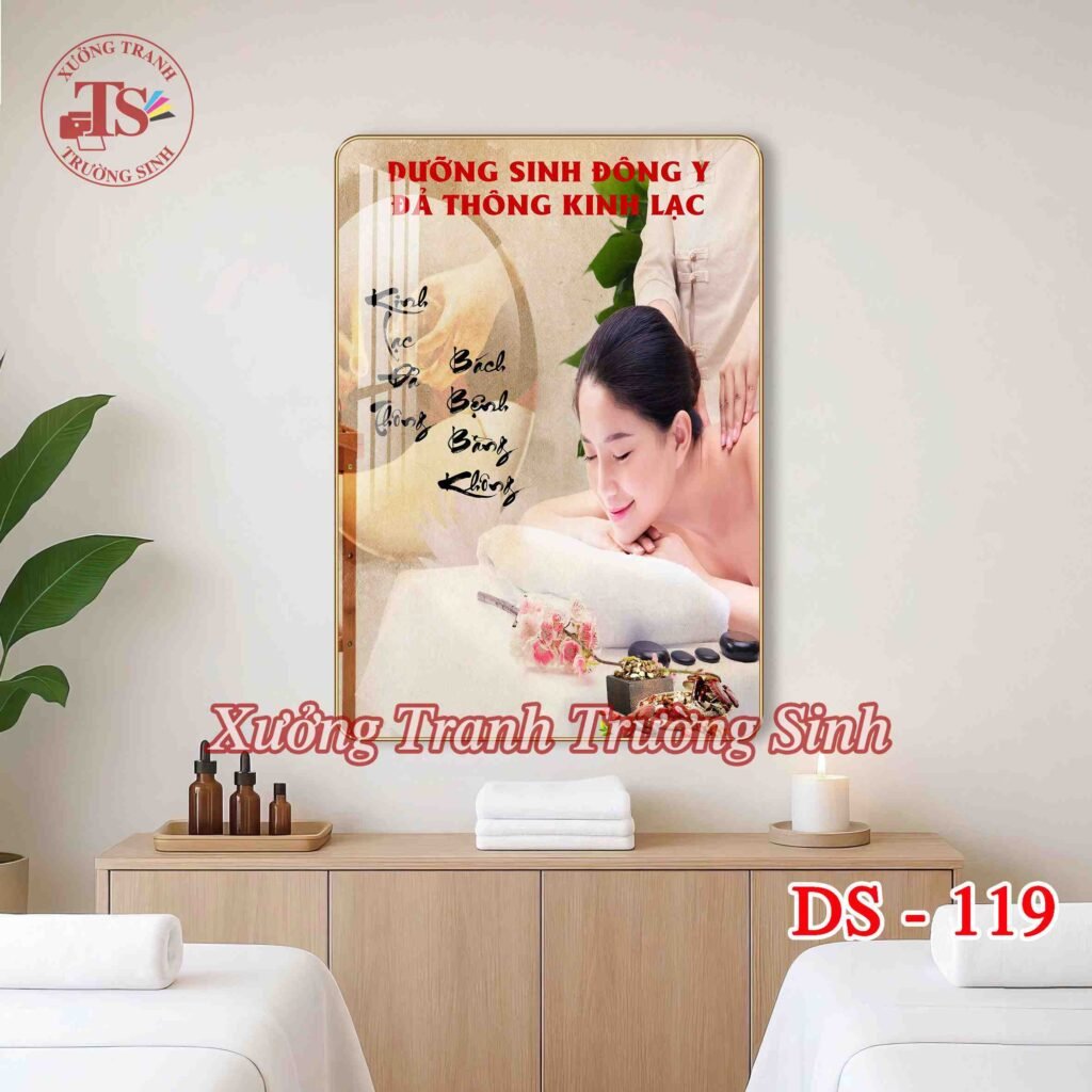 Tranh Dưỡng Sinh Thư Giãn, Tranh Massage Cổ Vai Gáy, Tranh Massage Body – Tranh Tráng Gương Treo Tường