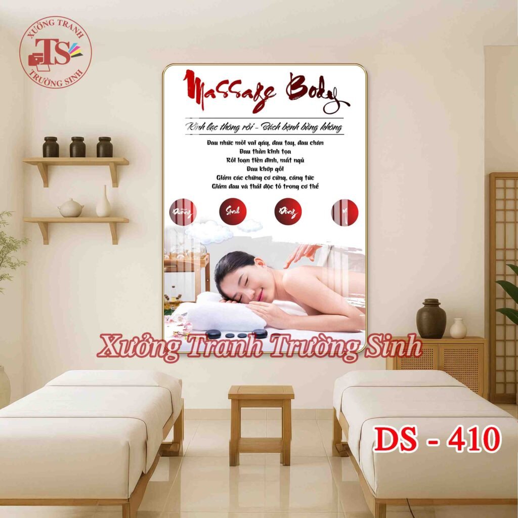 Tranh Dưỡng Sinh, Tranh Massage, Lợi Ích Massage Spa – Tranh Tráng Gương Treo Tường