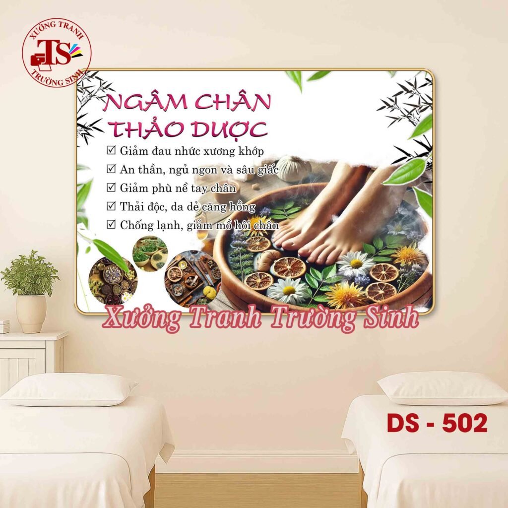 Tranh Massage Chân, Tranh Massage Foot, Tranh Ngâm Chân Thảo Dược – Tranh Tráng Gương Treo Tường Hot Nhất 2026