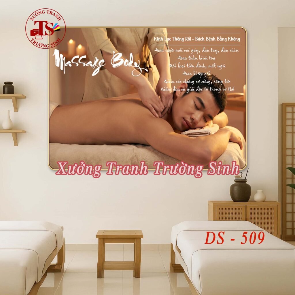 Tranh Dưỡng Sinh Nam, Tranh Massage Nam – Tranh tráng Gương Treo Tường